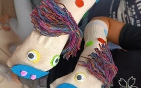 Skarpetki w kształcie zwierzątek.