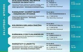 Plan wydarzeń na wtorek 24 i środę 25 lutego