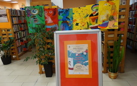 Galeria prac plastycznych dzieci w bibliotece