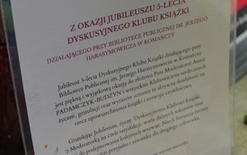 List gratulacyjny dla DKK w Komańczy z okazji 5. jubileuszu.
