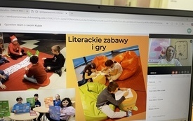 Literackie zabawy i gry w kolażu zdjęć.
