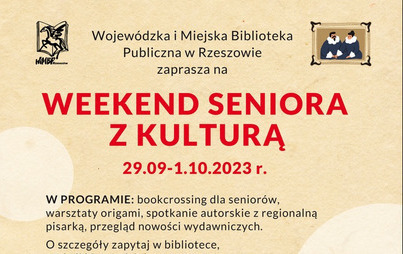 Zdjęcie do Weekend seniora z kulturą