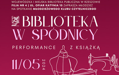 Zdjęcie do Biblioteka w sp&oacute;dnicy &ndash; performance z książką