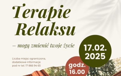 Zdjęcie do &bdquo;Terapie relaksu&rdquo;: spotkanie z Elżbietą Graboś