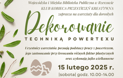 Zdjęcie do &bdquo;Dekorowanie techniką powertexu&rdquo;: warsztaty dla dorosłych 