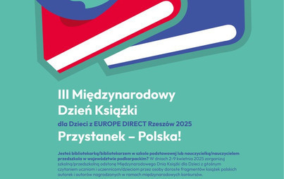 Zdjęcie do Międzynarodowy Dzień Książki dla Dzieci z EUROPE DIRECT Rzesz&oacute;w. Przystanek Polska!