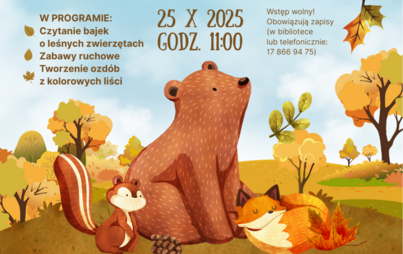 Zdjęcie do Leśni przyjaciele witają jesień: zajęcia literacko-plastyczne z cyklu &bdquo;Poranek z kulturą&rdquo;