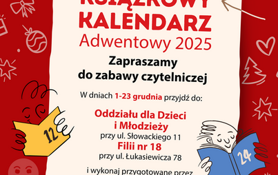 Zdjęcie do Zabawa czytelnicza Książkowy Kalendarz Adwentowy 