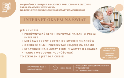 Zdjęcie do &bdquo;Internet oknem na świat&rdquo; - szkolenie komputerowe dla os&oacute;b 55+