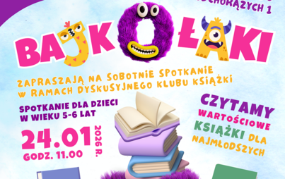 Zdjęcie do Bajkołaki zapraszają na sobotnie spotkanie w ramach Dyskusyjnego Klubu Książki