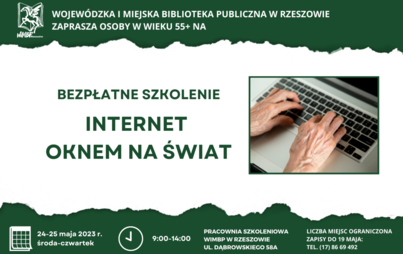 Zdjęcie do &bdquo;Internet oknem na świat&rdquo; - szkolenie komputerowe dla os&oacute;b 55+
