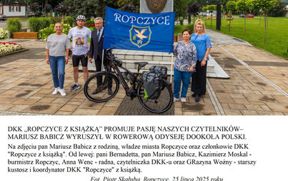 Zdjęcie do DKK w Ropczycach promuje pasje czytelnik&oacute;w - rowerowa odyseja Mariusza Babicza 