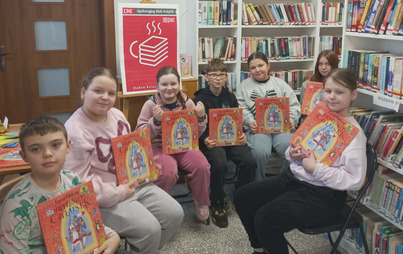 Zdjęcie do Spotkanie DKK dla dzieci w GBP w Padwi Narodowej Filia w Babulach z książką &bdquo;W pogoni za całuskiem!&rdquo;