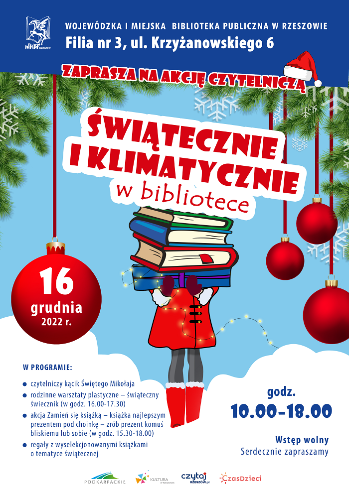 Postać niosąca przed sobą stos książek