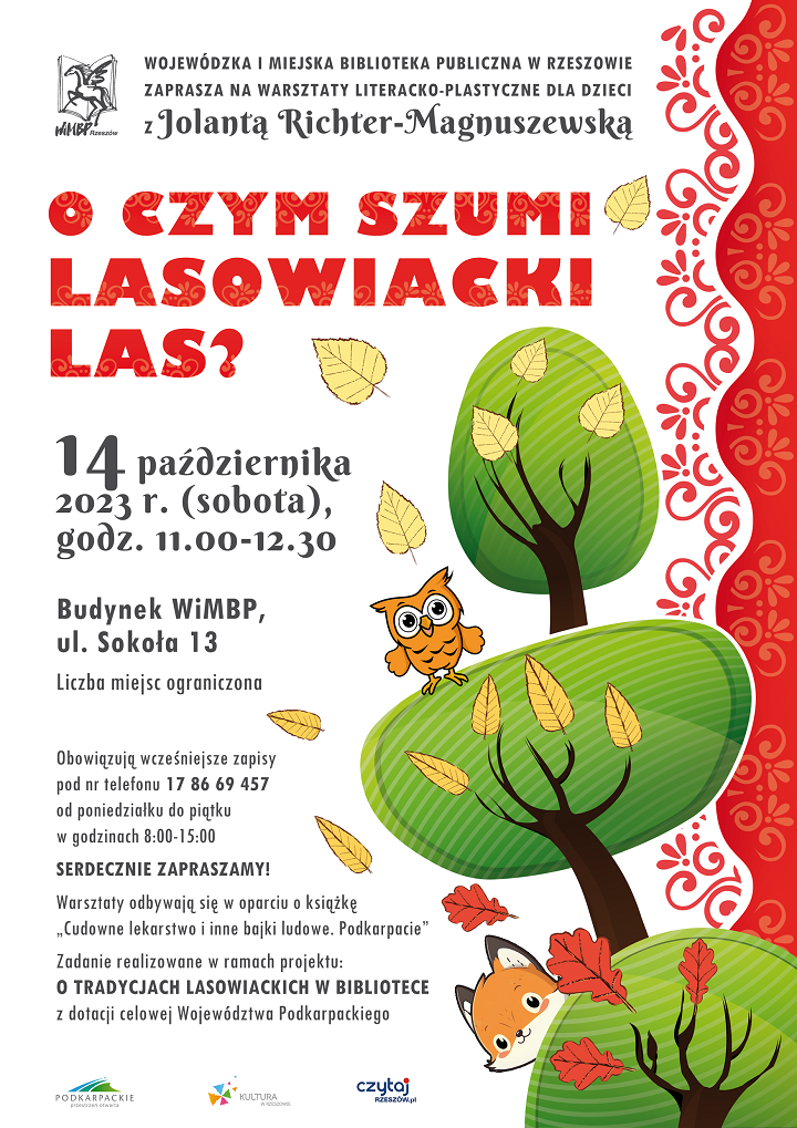 Trzy drzewa, sowa i lis