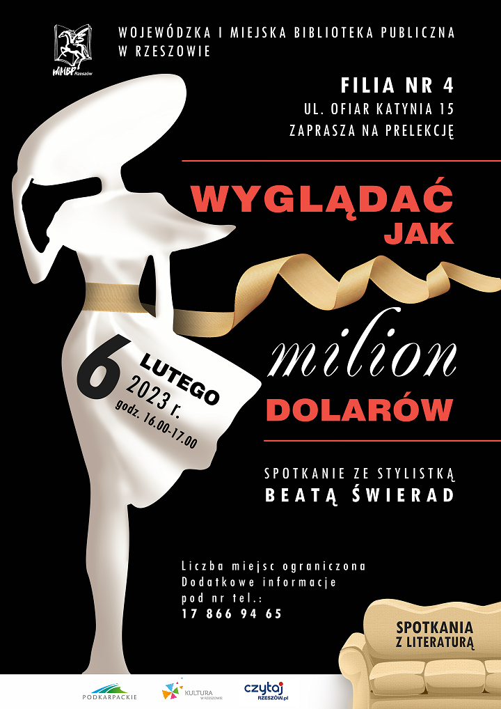 Czarne tło, a&nbsp;na nim sylwetka kobieca w&nbsp;dużym kapeluszu. 