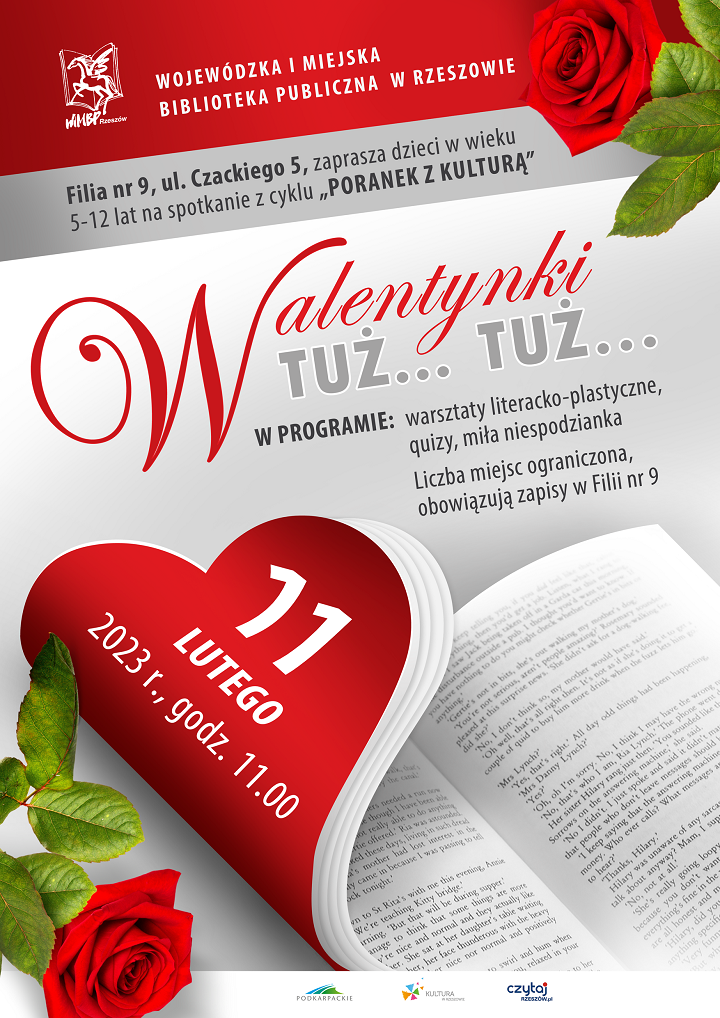 Otwarta książka, kartki po lewej stronie układają się na&nbsp;kształt serca