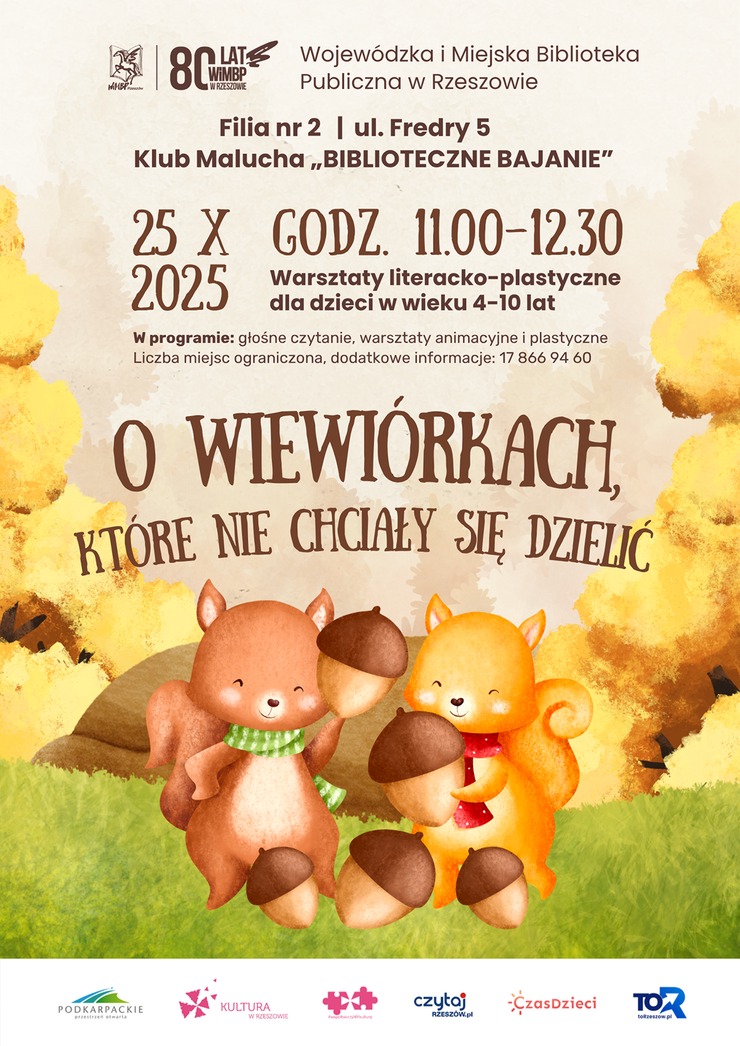 Dwie wiewiórki trzymające w łapkach orzechy