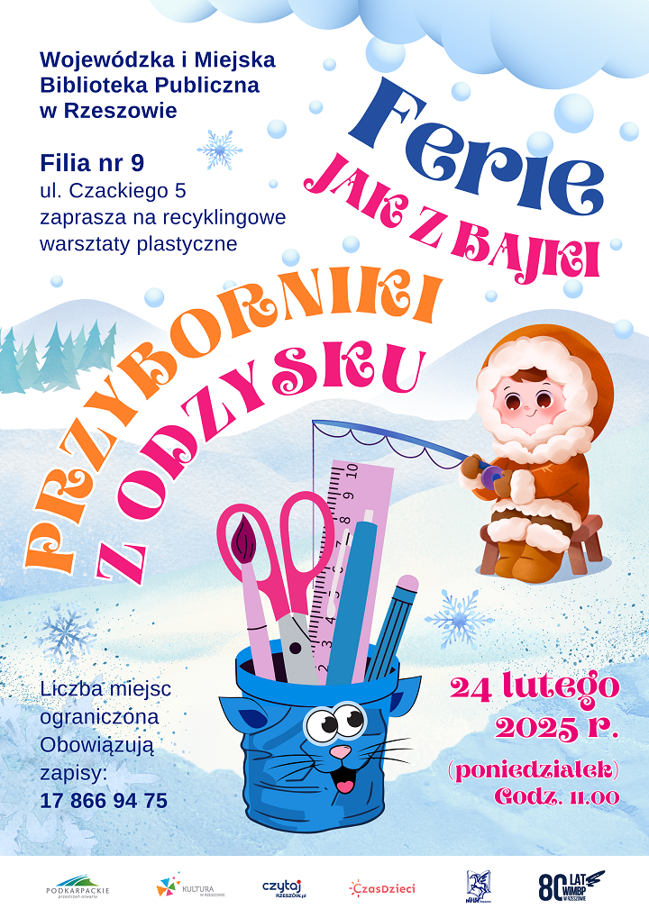 Eskimosek z wędką. Przybornik z przyborami. 