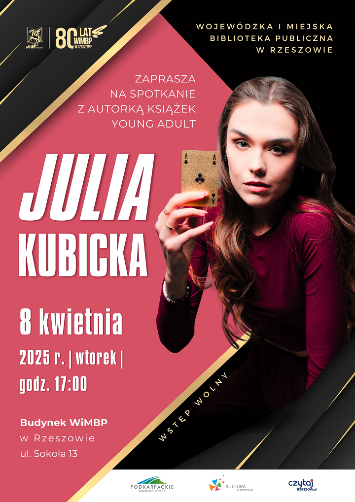 Grafika z ,łodą kobietą trzymającą w dłoni kartę - asa