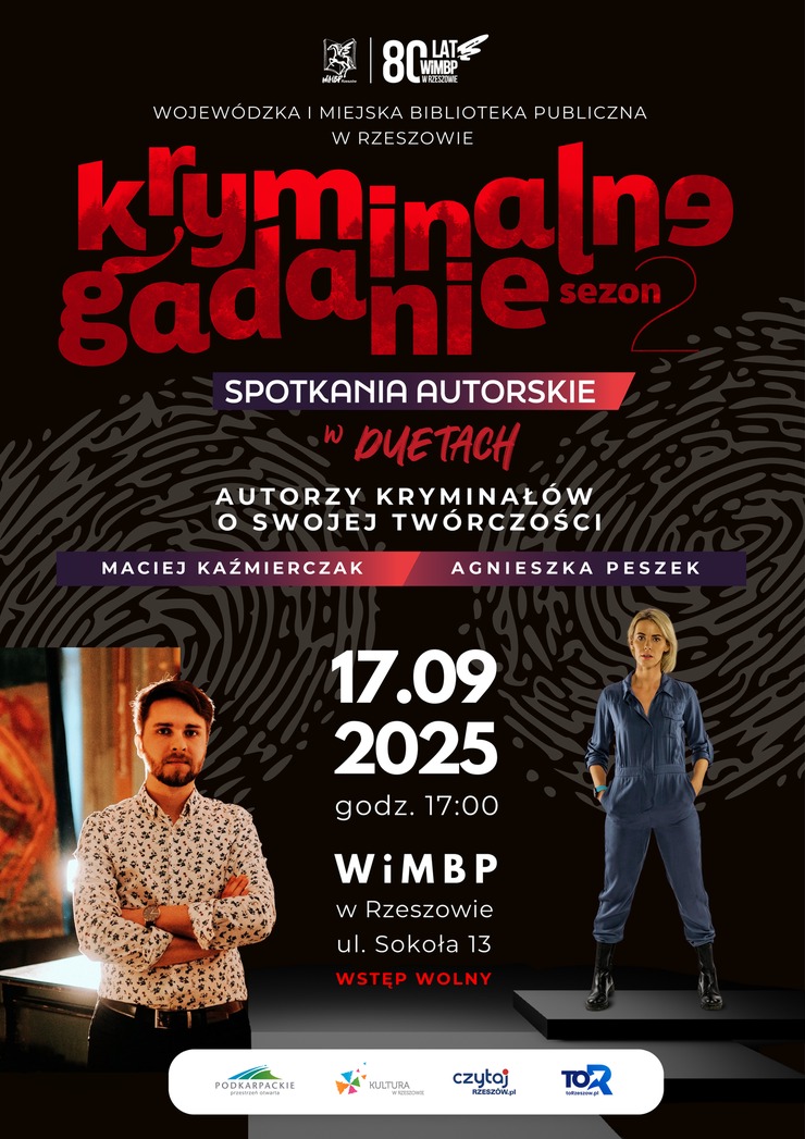 Kobieta i mężczyzna na tle odcisków palca.