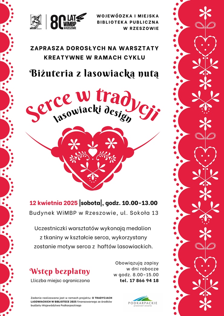 Grafika z wzorem lasowiackim i sercem