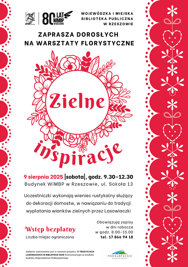 Grafika ze wzorami ludowymi lasowiackimi. 