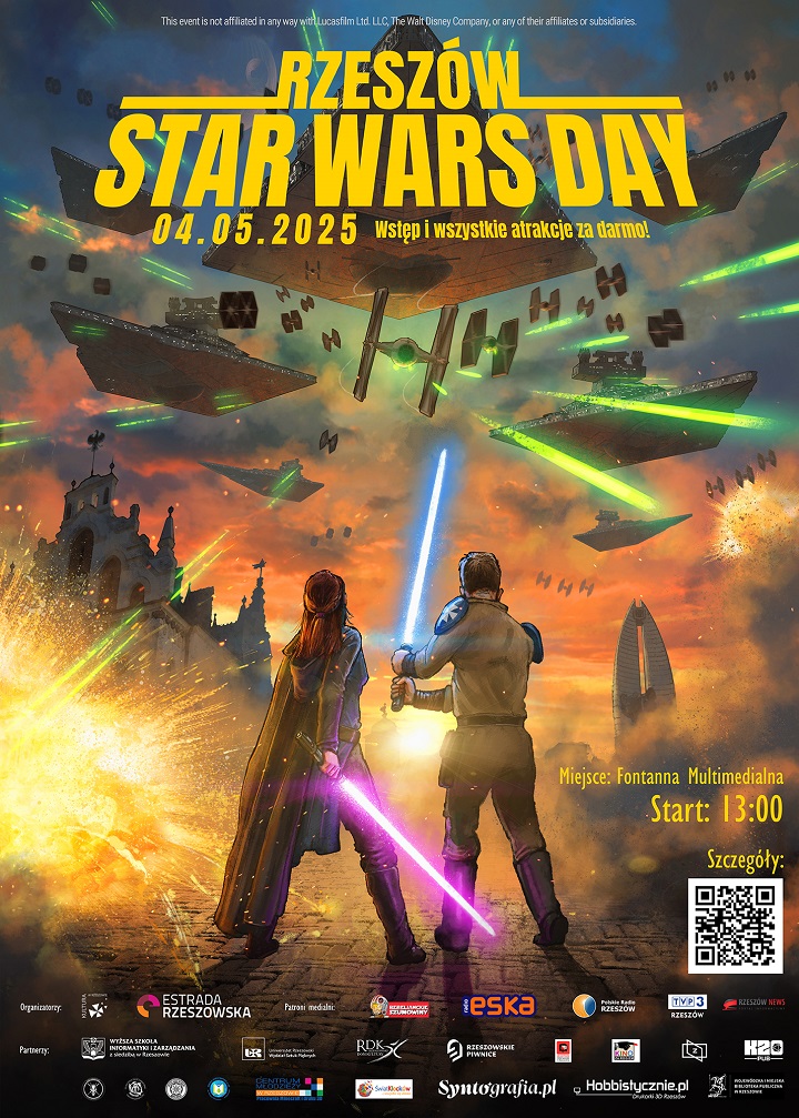 Plakat z motywem filmu science-fiction.