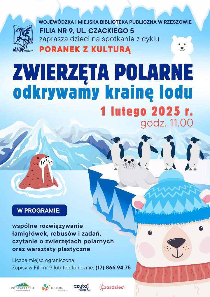 Zwierzęta polarne w otoczeniu lodowców.