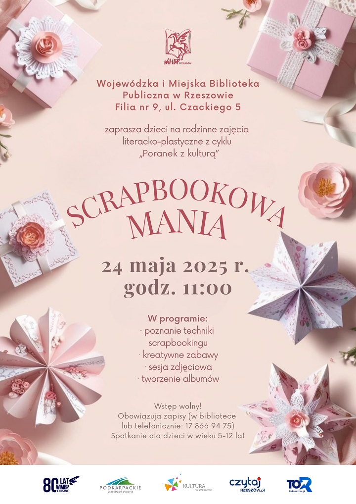 Na grafice dekoracje z kolorowego papieru. 