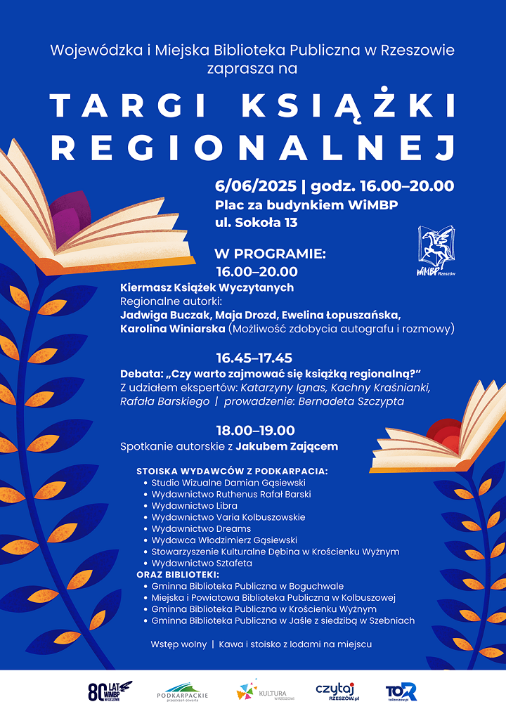 Grafika z wysokimi kwiatami w kształcie książek.  