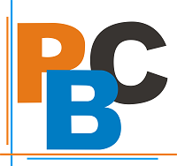 Logotyp zawierający tekst PBC